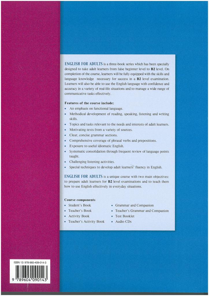 ENGLISH FOR ADULTS 1 STUDENT'S BOOK