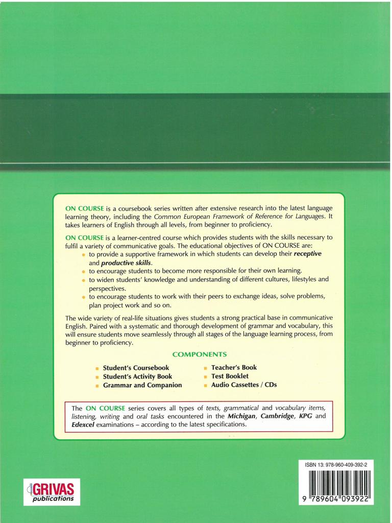 ON COURSE 1 GRAMMAR & COMPANION