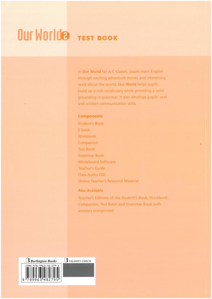 OUR WORLD 2 TEST BOOK