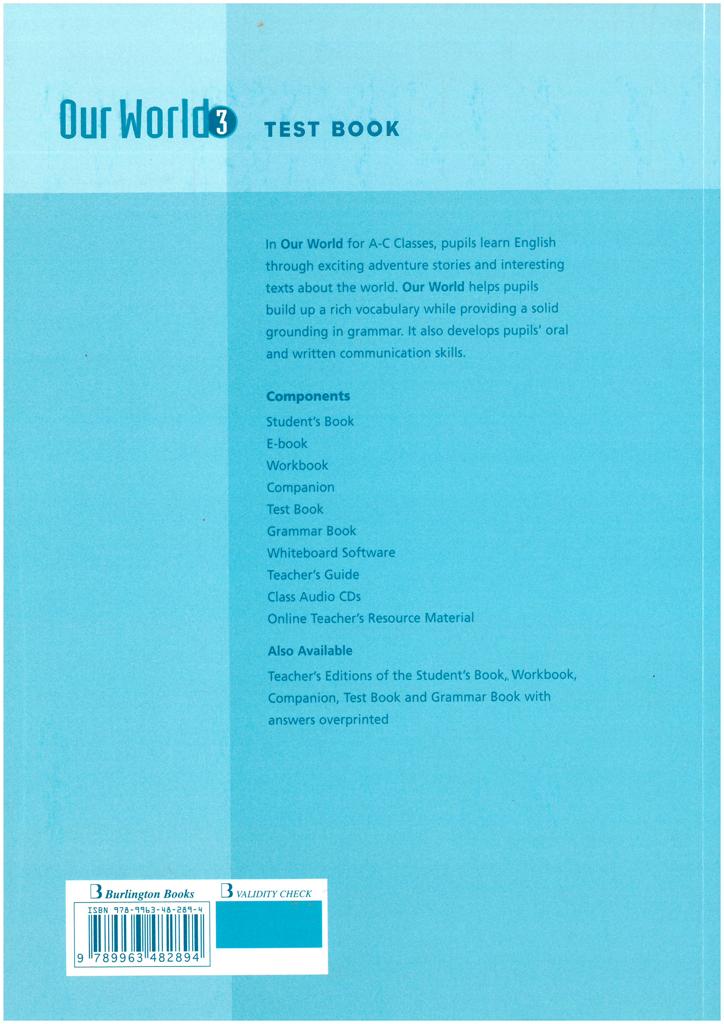 OUR WORLD 3 TEST BOOK