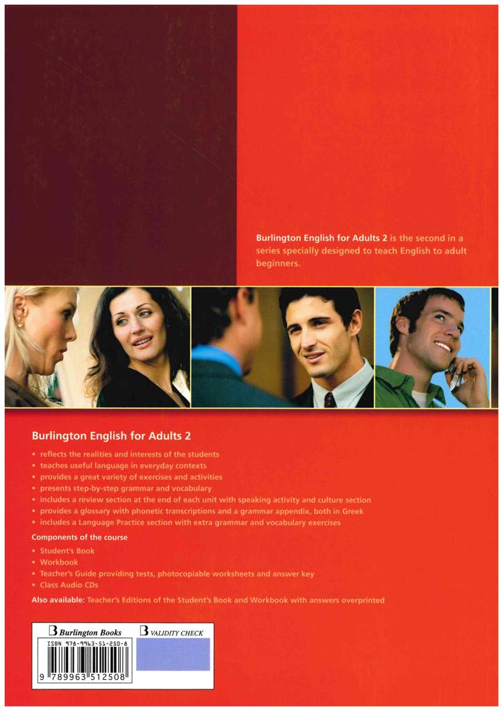 BURLINGTON ENGLISH FOR ADULTS 2 STUDENTS BOOK